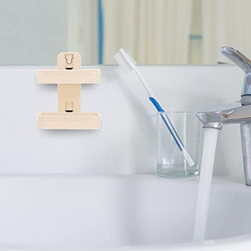 PRETYZOOM Wall Adhesive Double Layer Soap Holder