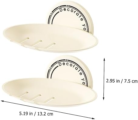 Unomor 2Pcs Wall Mounted Soap Dish Holder for Bathroom and Kitchen