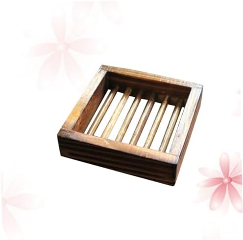 Unomor Wooden Soap Dish Hollow Design Sturdy Odorless