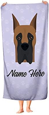 Personalized Great Dane Towels for Beach and Bath