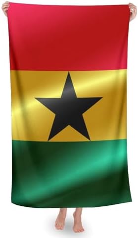4SEE Oversize Beach Towel with Ghana Flag Design