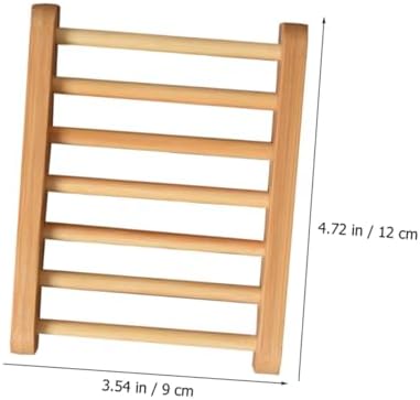 Healifty Wooden Soap Rack for Bathroom and Kitchen 1