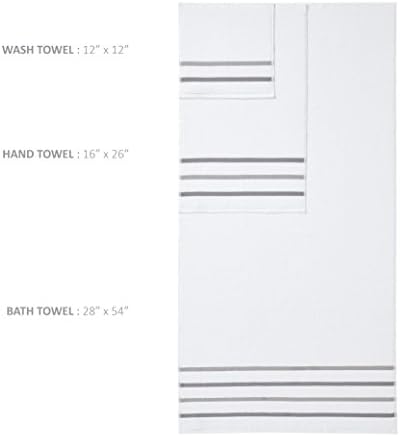 Comfort Spaces Cotton 8 Piece Bath Towel Set Striped