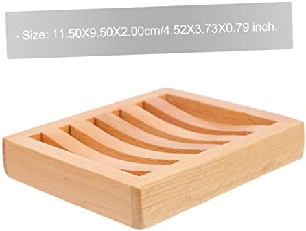FONDOTIN Wooden Soap Dish Beech Holder Drainage
