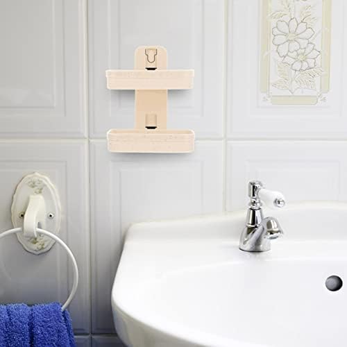 PRETYZOOM Wall Adhesive Double Layer Soap Holder