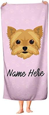 Personalized Yorkie Dog Towel for Kids and Adults
