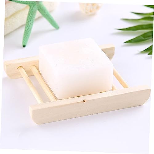 LIFKICH Wooden Soap Dish Drainer for Bathroom Travel Gym Use Compact Design