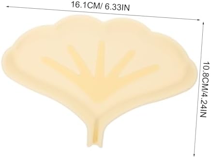 Cabilock Self Draining Silicone Soap Dish with Ginkgo Leaf Design