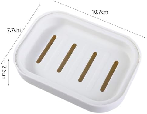 Portable Double Layer Soap Dish with Slots - PP Material