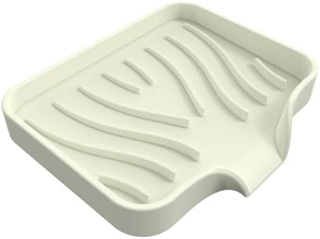 Premium Silicone Soap Dish Self-Draining Holder - Durable Elegant for Shower Bathroom