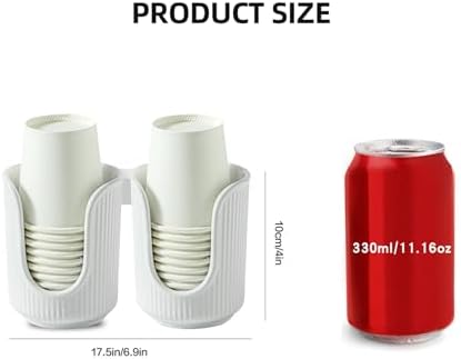Double Bathroom Cup Holder for 3-5oz Paper Cups