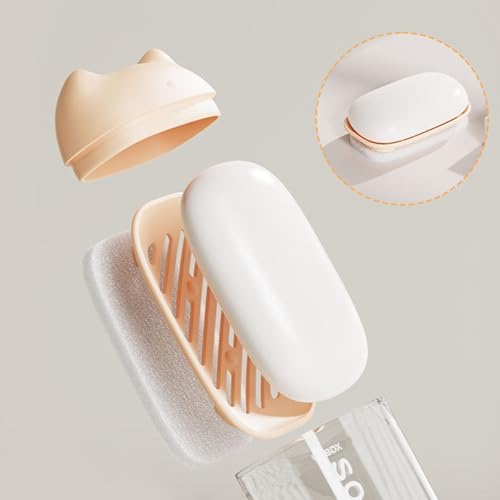 ZEXKENS Soap Holder with Leakproof Lid for Travel and Home Use
