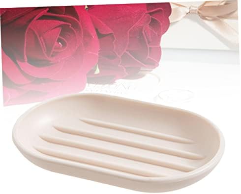 BESTYASH Beige Oval Soap Dish with Drainage 1