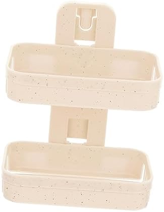 Double Layer Adhesive Soap Dish Holder for Shower Wall