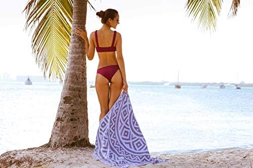 Bersuse 100 Cotton Turkish Beach Towel Set of 6 1
