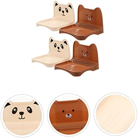 4pcs Wall-Mounted Soap Dish Quick Dry Holder