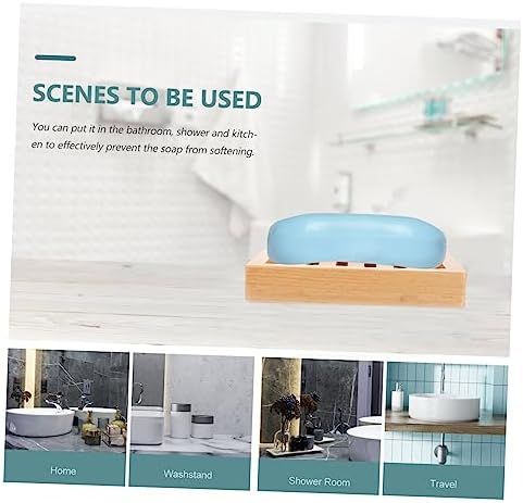 LIFKOME Simple Beech Soap Dish with Drainage