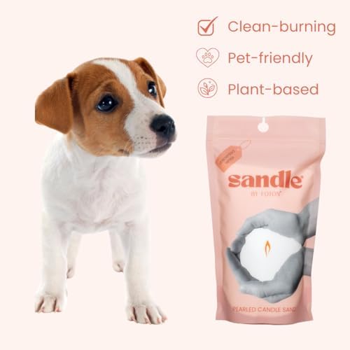 Foton Sandle Pearled Candle 10 Oz 15 Wicks Non Toxic 60 Hour Burn