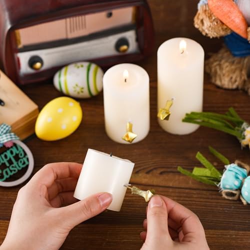 MorningRo 8 Pcs Gold Candle Nails for Easter Church Services