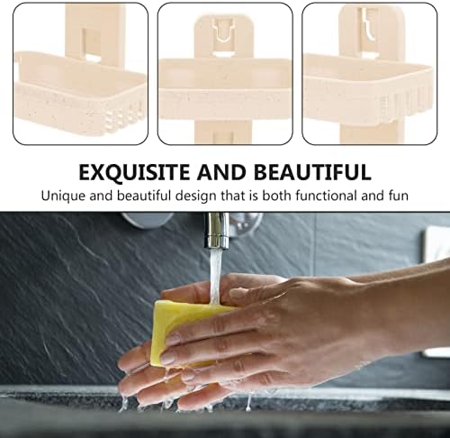 PRETYZOOM Wall Adhesive Double Layer Soap Holder