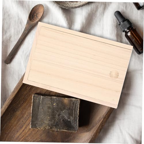 Homoyoyo Wooden Soap Dish with Lid - Elegant Bathroom Holder 1