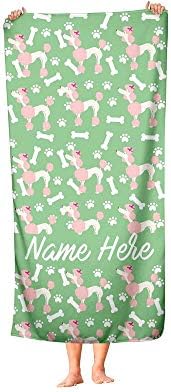 Personalized Corner Extra Large Pet Poodle Towel for Kids