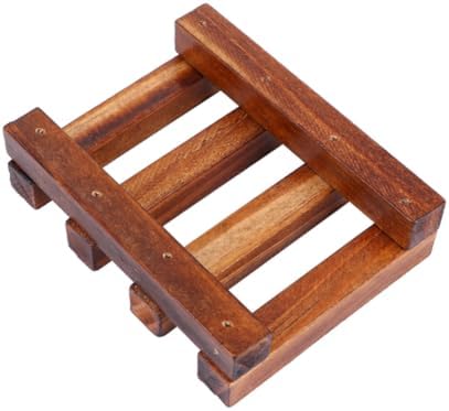 Cabilock Retro Wooden Soap Dish Holder for Shower