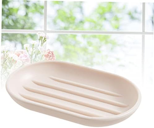 VOSAREA Oval Soap Dish Beige PP Material