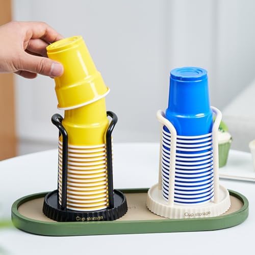 2-Pack Plastic Bathroom Cup Dispenser for 3-7 oz Cups