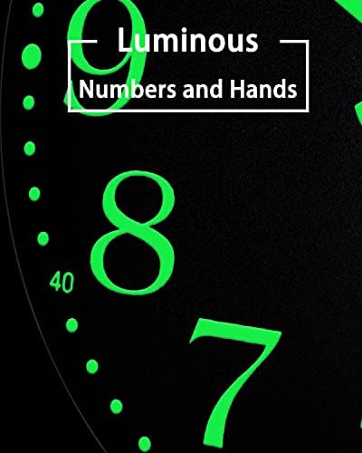 JoFomp 14 Inch Glow in the Dark Wall Clock 1