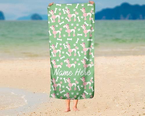 Personalized Corner Extra Large Pet Poodle Towel for Kids