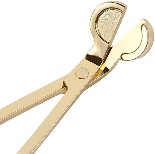 Harapu Gold Candle Wick Trimmer with Stainless Steel Clipper