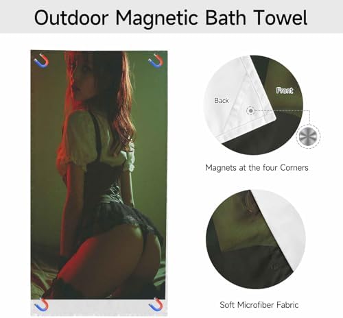 Magnetic Beach Towel for Women Quick Dry Sand Free 30x60