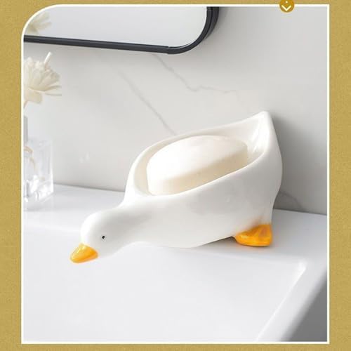 Cute Duck Soap Holder with Drainage for Shower