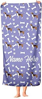 Personalized Beagle Face Beach Towels for Adults and Kids