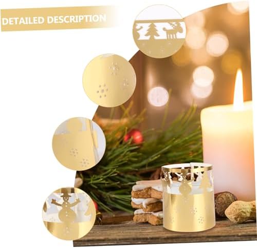 Black Snowflake Candle Holder 50 Pcs Christmas Decor