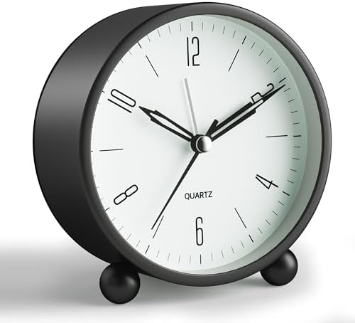 JALL Analog Alarm Clock with Night Light and Silent Hand 1