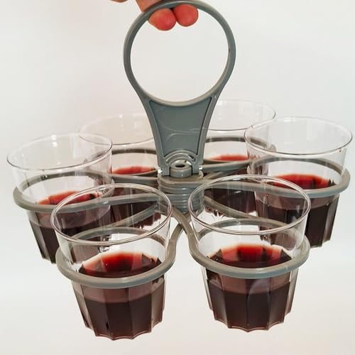 Reusable Fold Away 6-Cup Carrier with Handle 1
