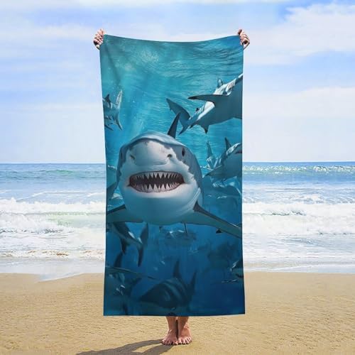 4SEE Oversize Sea Blue Beach Towel Set