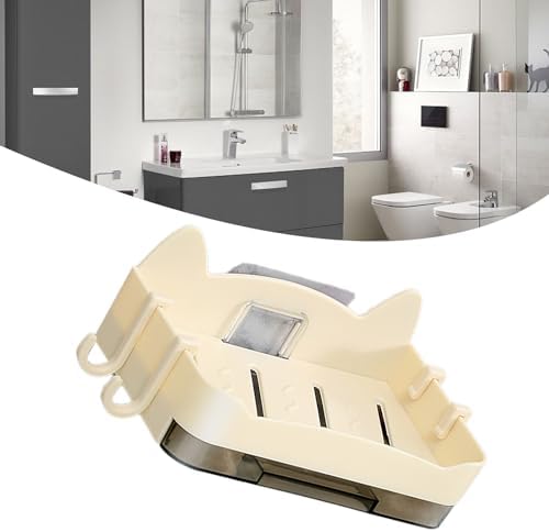 WITHO Wall Mounted Soap Holder - HoleFree Square Design - Space Saving Bathroom Accessory