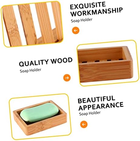 Wakauto Wooden Soap Holder with Hollow Design for Easy Cleaning and Drying