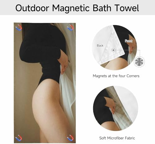 Woman Body Outdoor Magnetic Bath Towel 30x60 Super Absorbent