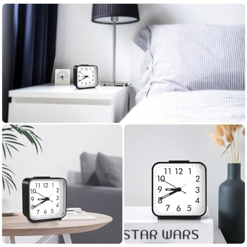 OQIMAX Quiet Alarm Clock with Night Light and Snooze Function