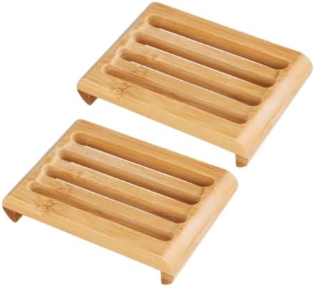 2pcs LIFKICH Soap Dish with Drain for Bathroom