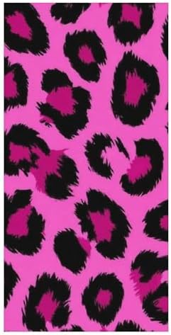 4SEE Super Soft Pink Leopard Print Beach Towel 1