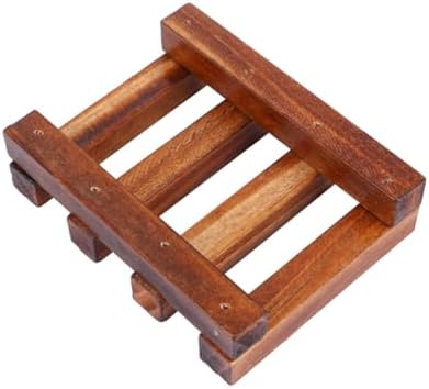 IMIKEYA Wooden Soap Dish for Bathroom Kitchen Shower
