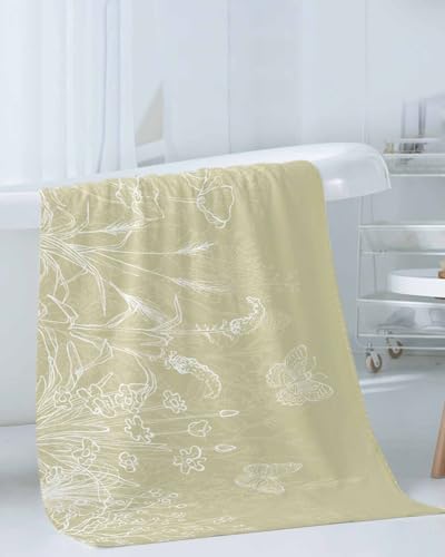 ZOE GARDEN Ivory Yellow Floral Towel Set 3-PC