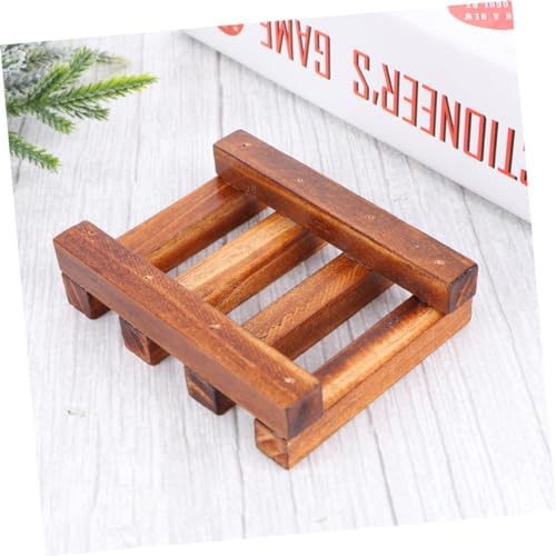 Cabilock Retro Wooden Soap Dish Holder for Shower