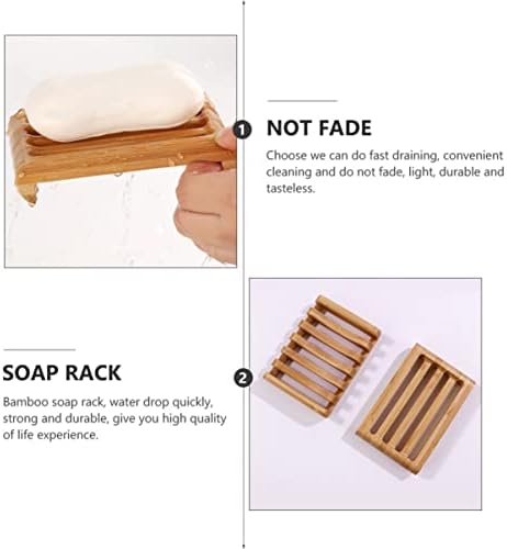 Sturdy bamboo soap holder for bathroom and shower