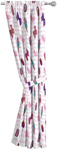 Jay Franco JoJo Siwa Sweet Life Pink White Curtain Set 4 Piece